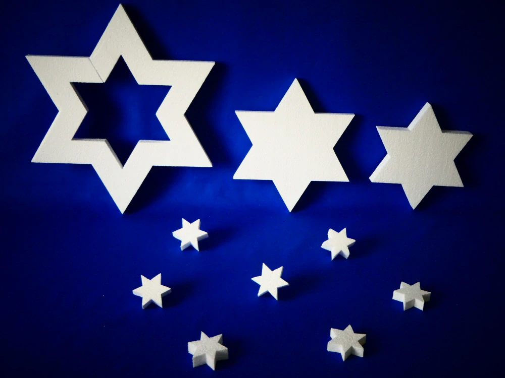 Polystyrenová hvězda "M" Ø 180 mm EPS dekorační výřez