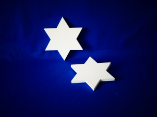 Polystyrenová hvězda "S" Ø 220 mm EPS dekorační výřez 